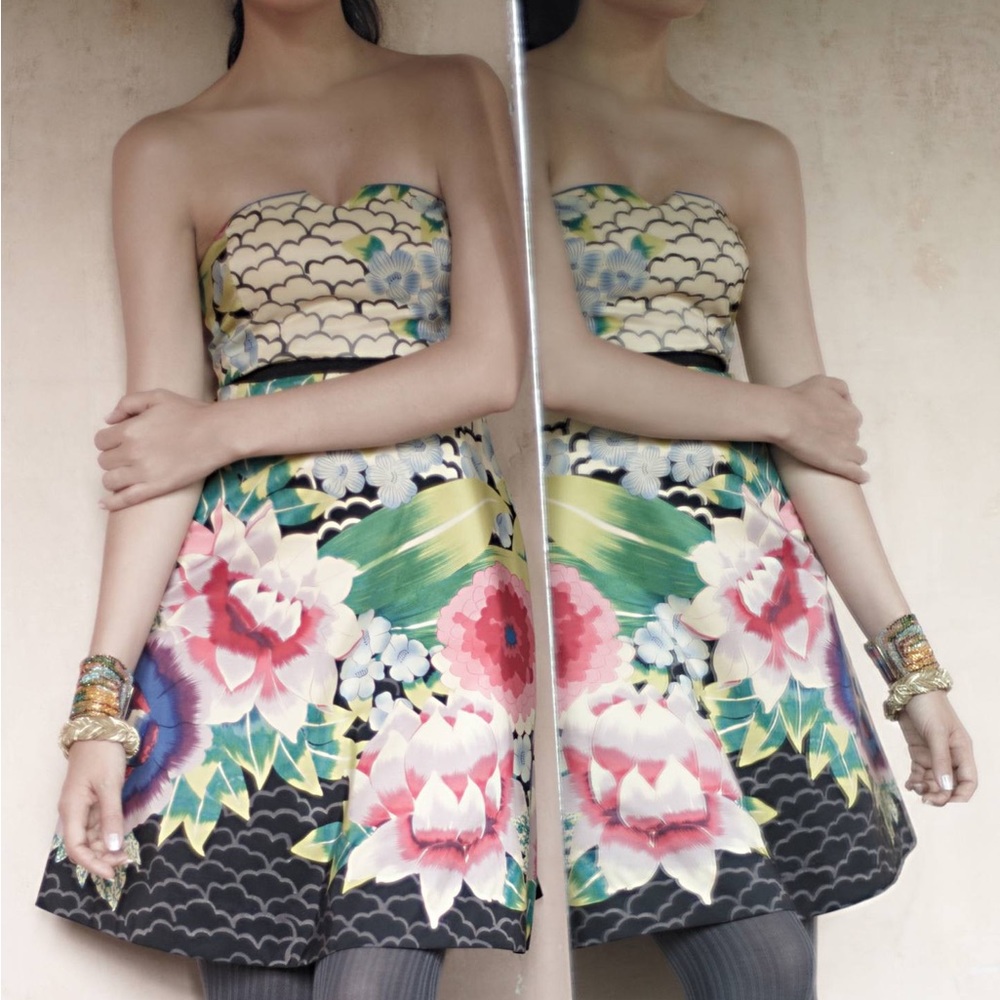 Anthropologie lotus dress